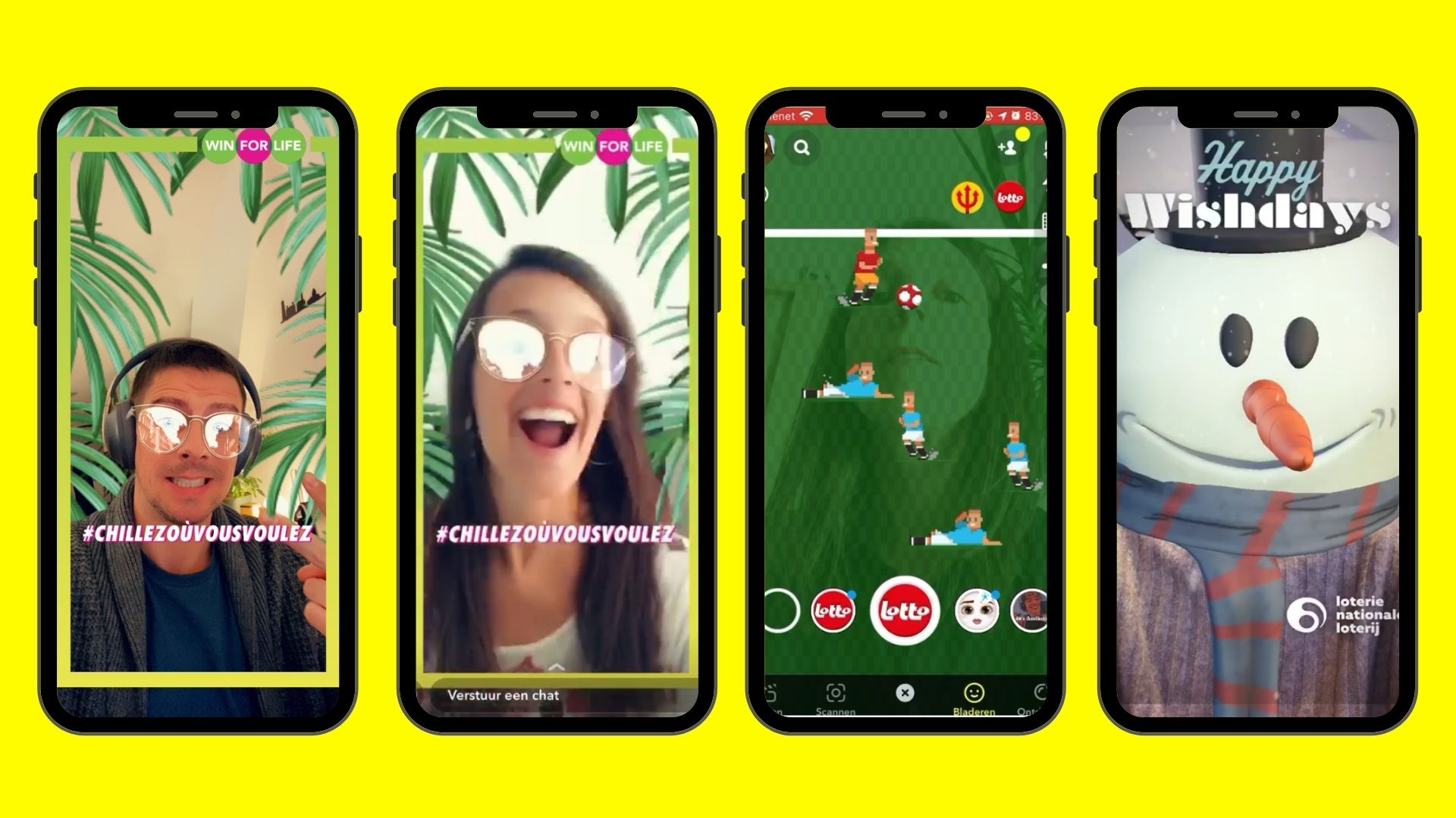Cases Nationale Loterij Snapchat